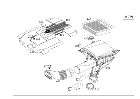Air Intake, Gasoline Vehicles for 2018 Mercedes-Benz SL65 AMG #0