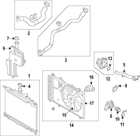 Radiator & Components for 2018 Toyota Yaris iA #1