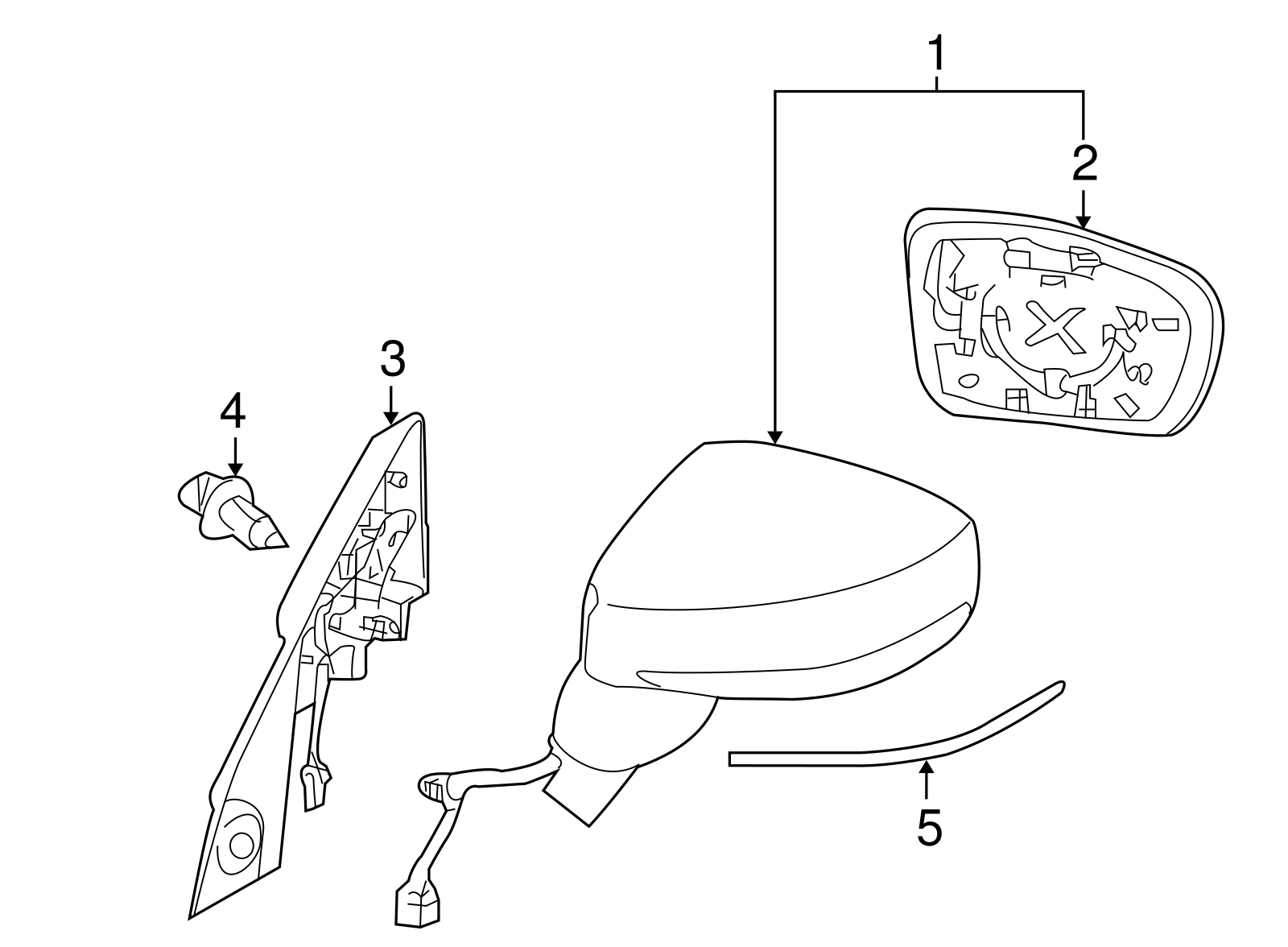 Mirror Assembly - Nissan (K6302-6HT1B)