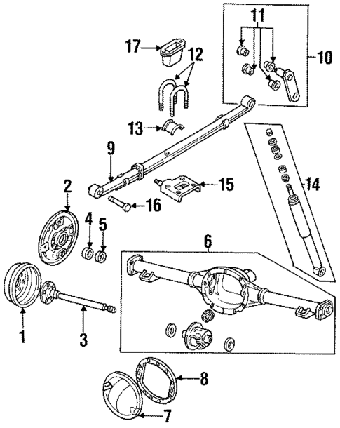 Rear Suspension for 1996 Honda Passport #1