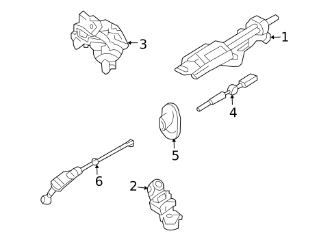 Steering Column Assembly for 2010 Ford Explorer Sport Trac #0