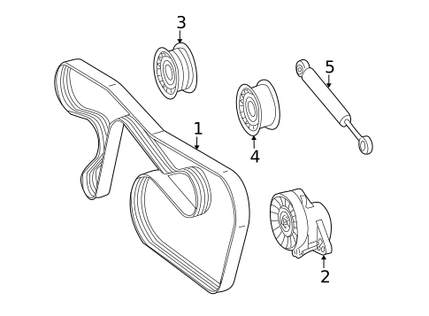 BELTS & PULLEYS for 2008 Mercedes-Benz C350 #0