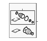 442760133 - Front Drive Axle: Outer Cv Joint Boot for Toyota: 4Runner, FJ Cruiser, Land Cruiser Image