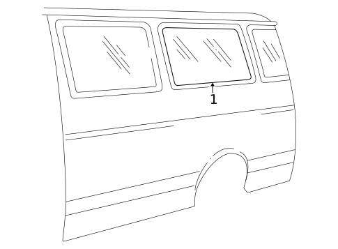 Glass - Side Panel for 2003 Dodge Ram 3500 Van #3