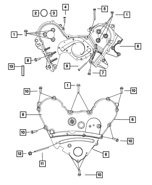 4792897AC - : Timing Case Cover, Outer Lower for Mopar Image