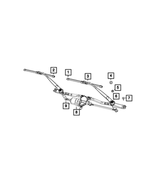 68627609AB - Electrical: Windshield Wiper Motor And Linkage for Mopar Image