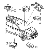 68155772AF - : Genuine Alfa Romeo Module Door for Dodge: Journey | Ram: 1500, 2500 Image