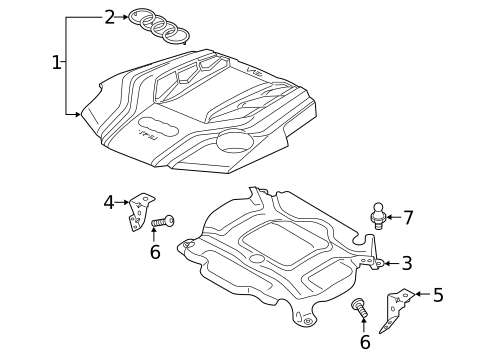 Engine Appearance Cover for 2022 Audi A7 Sportback #0