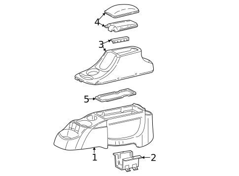 Center Console for 2001 Ford Taurus #1
