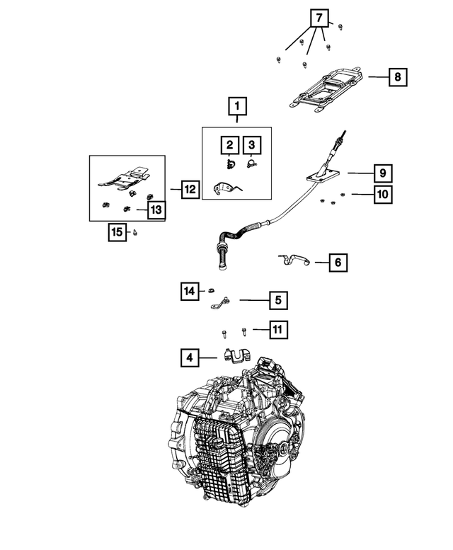 68429337AA - 9HP48; 9-Speed; Automatic Transmission: Gearshift Bracket for Mopar Image image