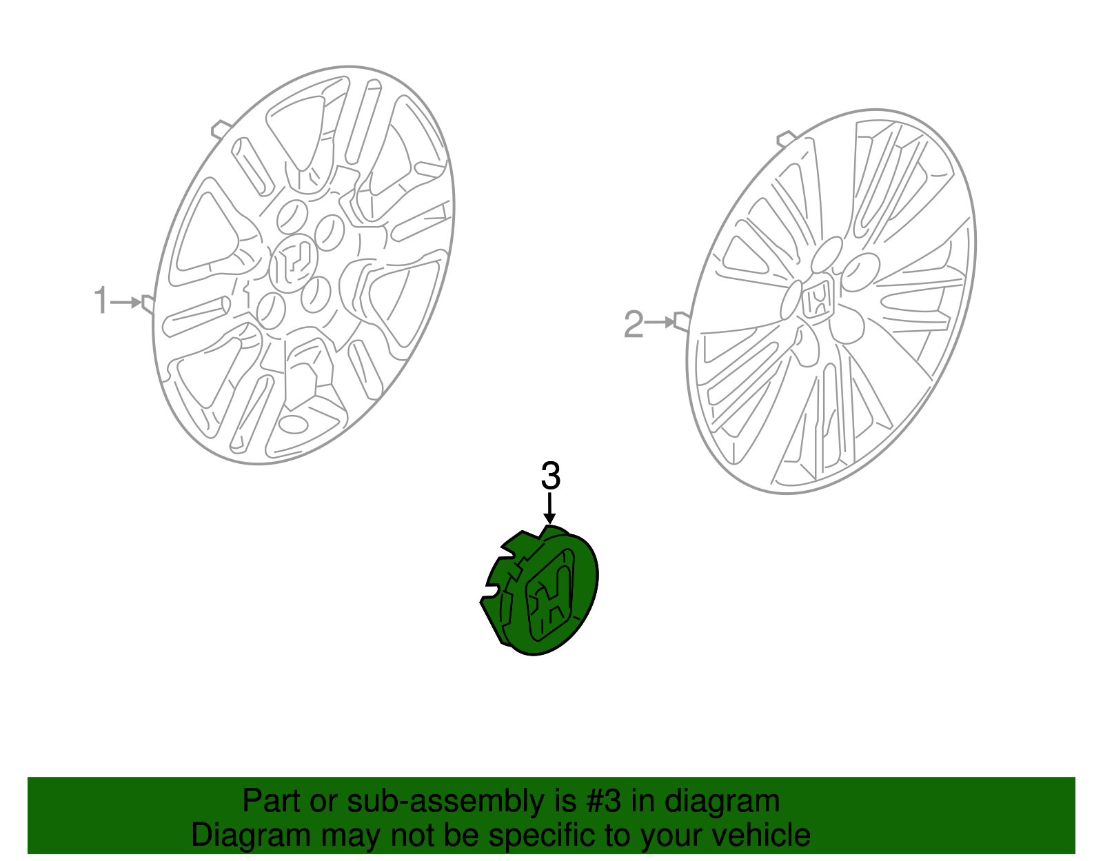 カフス OE Genuine Honda Silver Center Cap w/ Black Logo 44732-S0X-A01 for