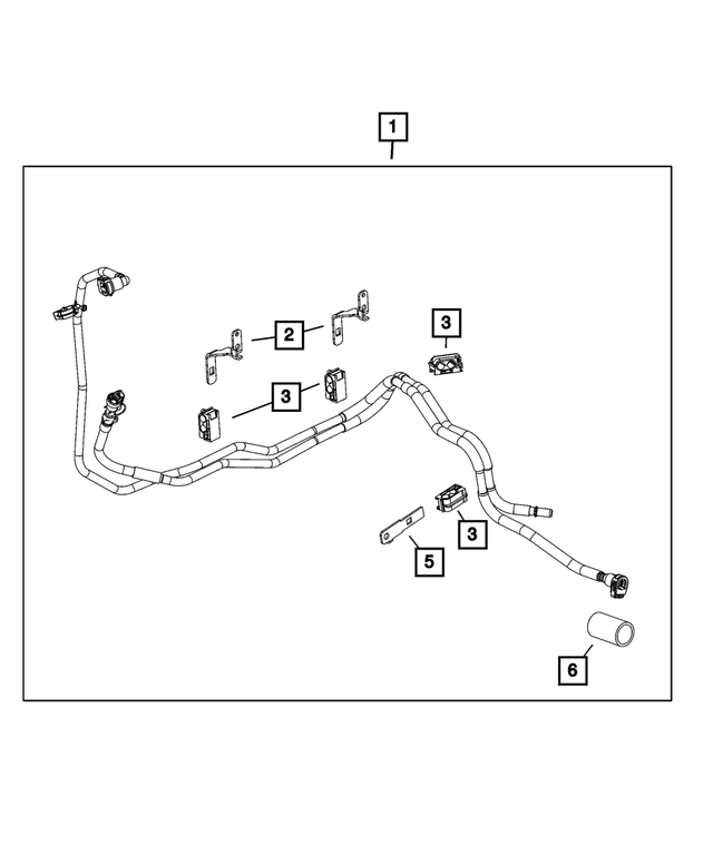 68471303AA - Fuel and Accelerator Pedal: Fuel Line Bracket for Mopar Image