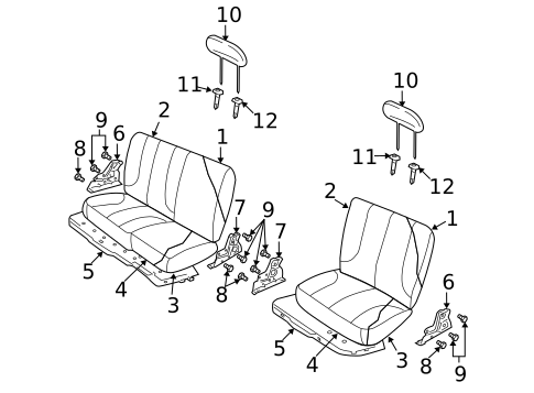 Front Seat Components for 2007 Dodge Ram 1500 #10