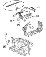 RF85TL2AC - Interior Trim: Cowl Side Panel, Left for Mopar Image