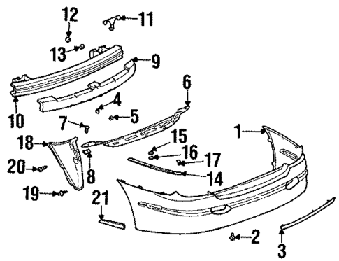 Bumper & Components - Rear for 2003 Oldsmobile Aurora #0