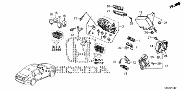Control Unit (Cabin) (1) (-'15) for 2014 Honda Accord #0