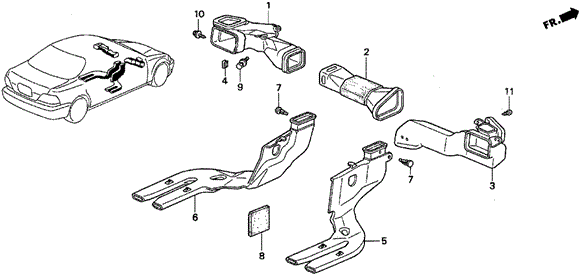 Duct for 1998 Acura TL #0