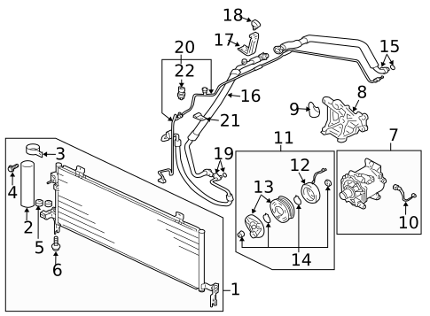 Condenser, Compressor & Lines for 2010 Mitsubishi Eclipse #0