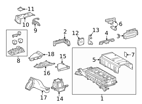 Battery for 2017 Toyota Prius V #0