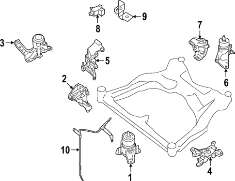 Engine & Trans Mounting for 2025 Nissan Pathfinder #0