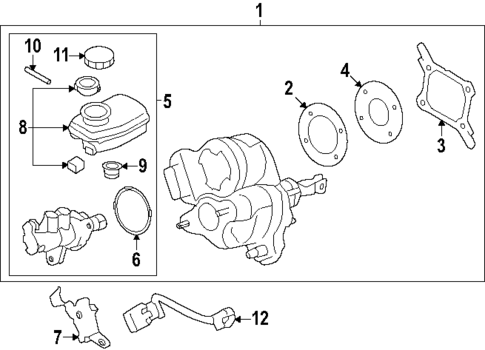 Master Cylinder - Components On Dash Panel for 2025 Subaru Impreza #0