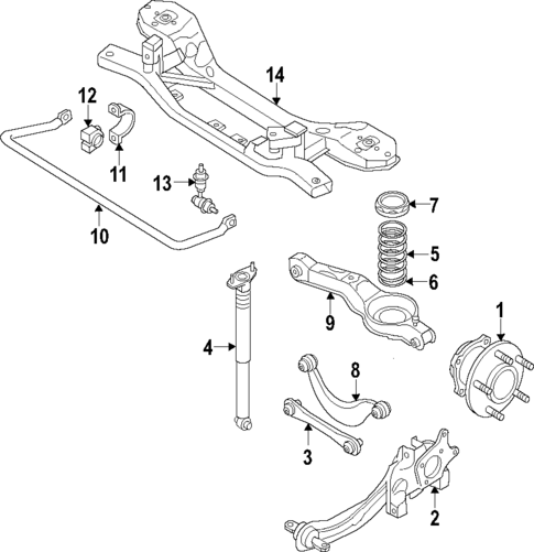 Rear Suspension for 2012 Mazda CX-9 #0