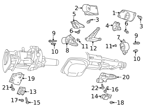 Engine & Trans Mounting for 2003 Dodge Durango #0