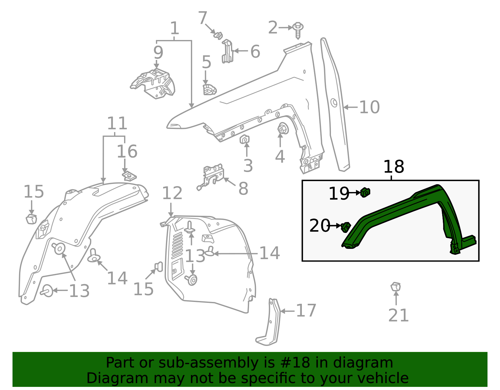 2022-2026 GMC Wheel Opening Molding 86589063 | OEM Parts Online