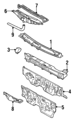 LB82535A0 - Body: Cowl Top Panel for Mazda Image