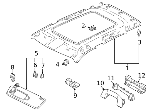 Interior Trim - Roof for 2019 Volkswagen Tiguan #0