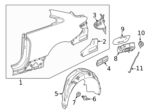 Quarter Panel & Components for 2021 Mercedes-Benz C 63 AMG&reg; #3