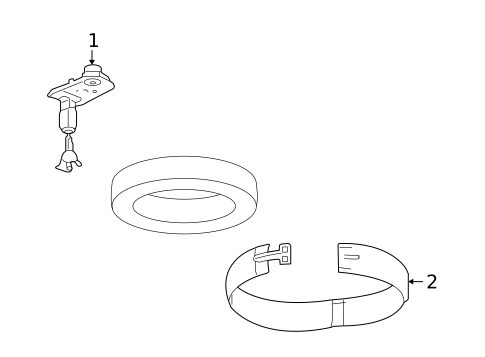 Spare Tire Carrier for 2010 Saturn Outlook #0