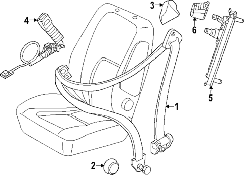 Seat Belt for 2024 Ram ProMaster EV #0