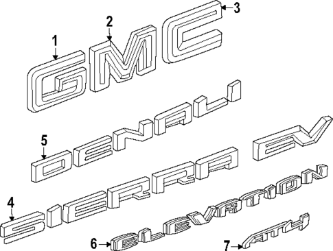 Exterior Trim - Tail Gate for 2024 GMC Sierra EV #0