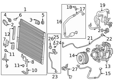 Condenser, Compressor & Lines for 2023 Lexus LX600 #0