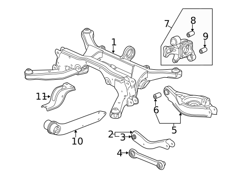 Rear Suspension for 2009 Chevrolet Equinox #1