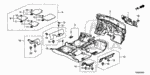 83301TX6A21ZA - Interior/Bumper: CARPET ASSY., FLOOR *NH690L* (PREMIUM BLACK) for Acura Image