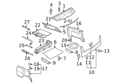Interior Trim - Rear Body for 2003 Volkswagen Passat #1