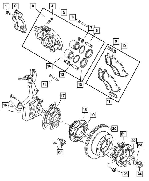 Front Brakes for 2005 Dodge Ram 3500 #0