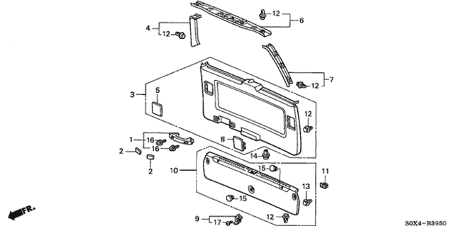 Tailgate Lining for 2000 Honda Odyssey #0