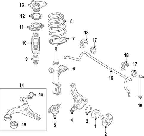 Front Suspension for 2015 Hyundai Elantra GT #0