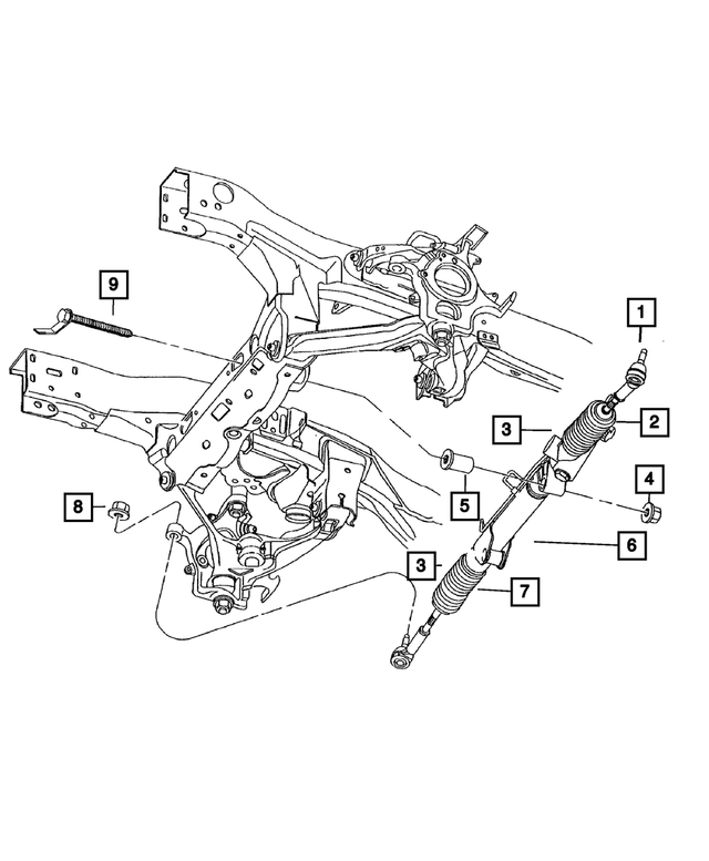 52013468AB - Steering: Tie Rod End for Mopar Image image