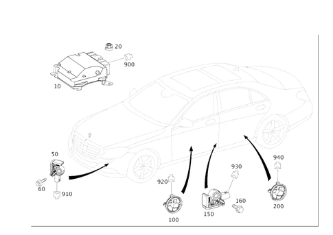 Belt Locking Retractor, Airbag and Sidebag for 2019 Mercedes-Benz S63 AMG #0