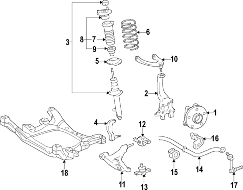 Front Suspension for 2011 Lexus GS450h #0