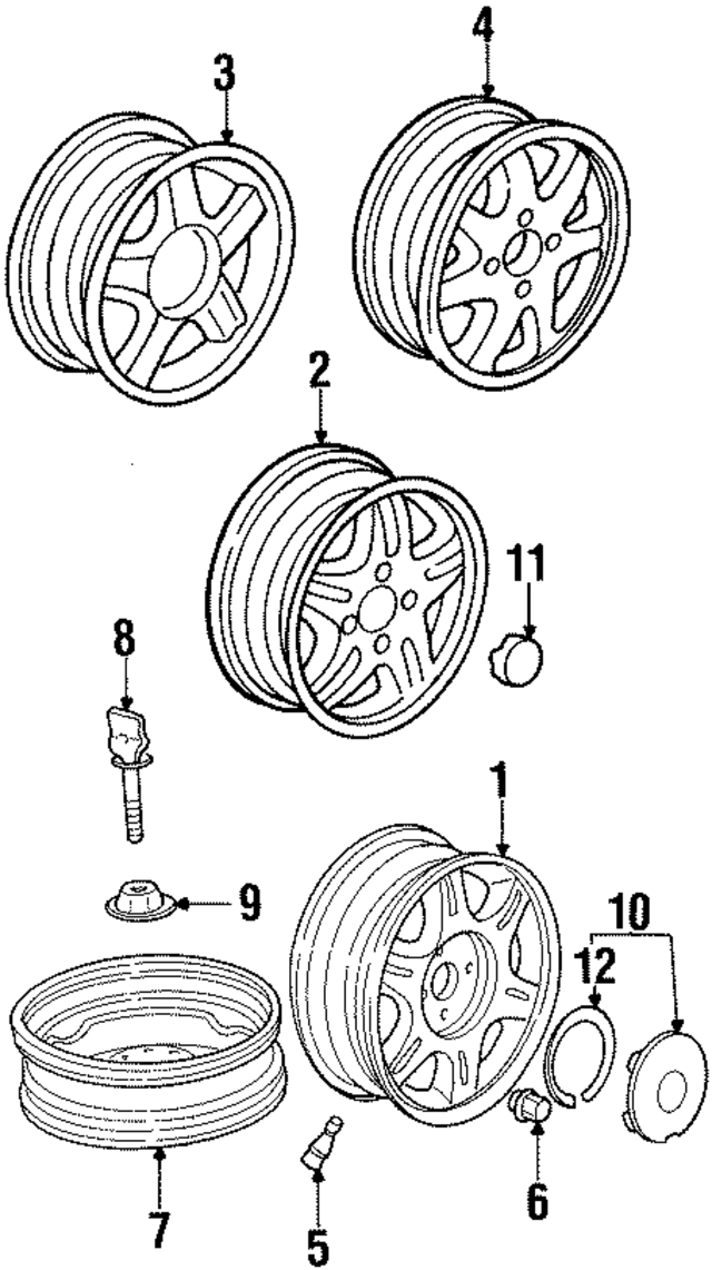 74654SM5A01 - Suspension: Spare Wheel Bolt for Acura Image