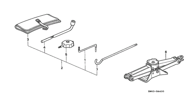 Tool - Jack for 1993 Honda Accord #0