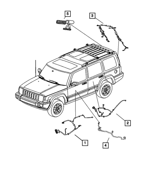 Wiring-Body and Accessories for 2009 Jeep Commander #1