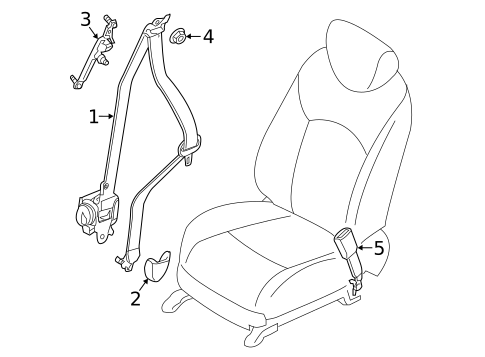 Seat Belt for 2016 INFINITI QX50 #0