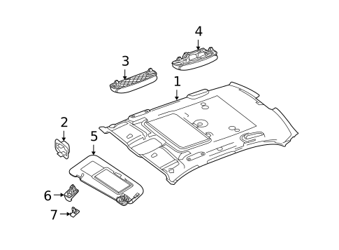 Interior Trim - Roof for 2009 Jaguar Vanden Plas #0
