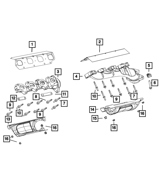 53011189AE - Engine: Exhaust Manifold for Mopar Image image